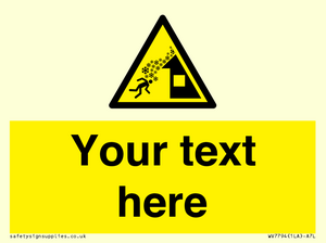 Custom warning roof avalanche